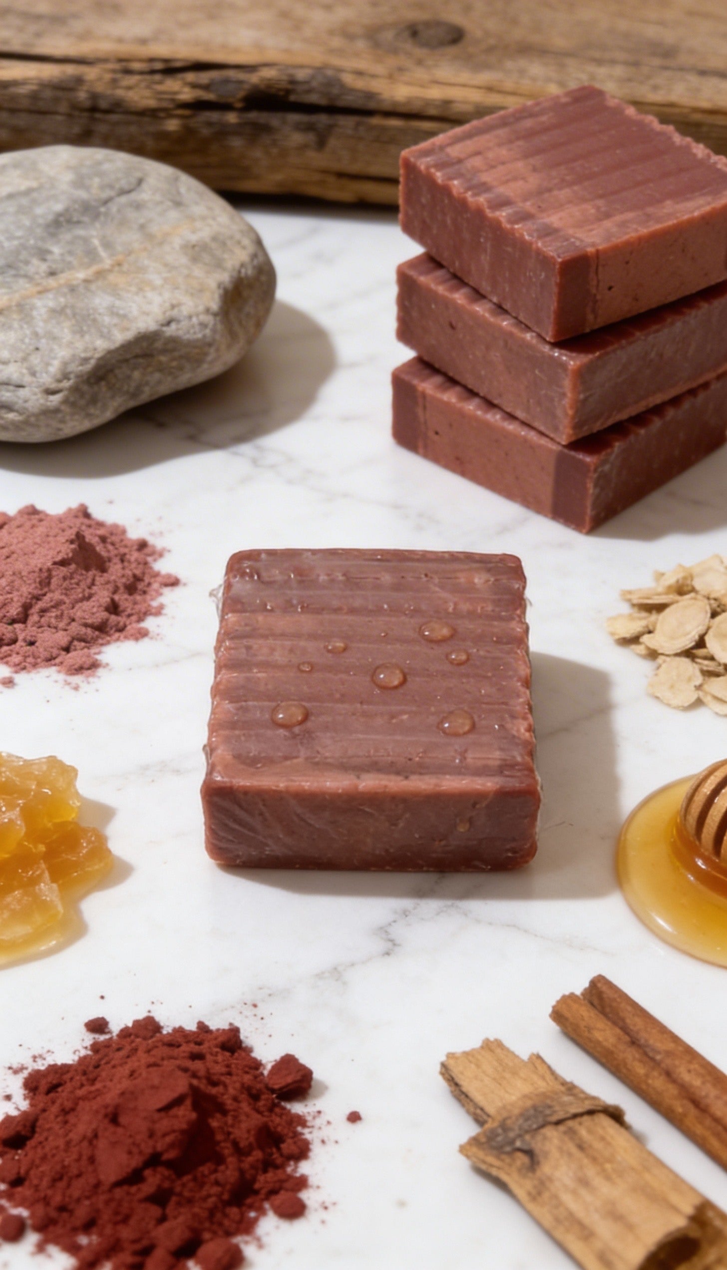 Radiance Clay Bar – French Red Clay, Manjistha & Sandalwood Soap